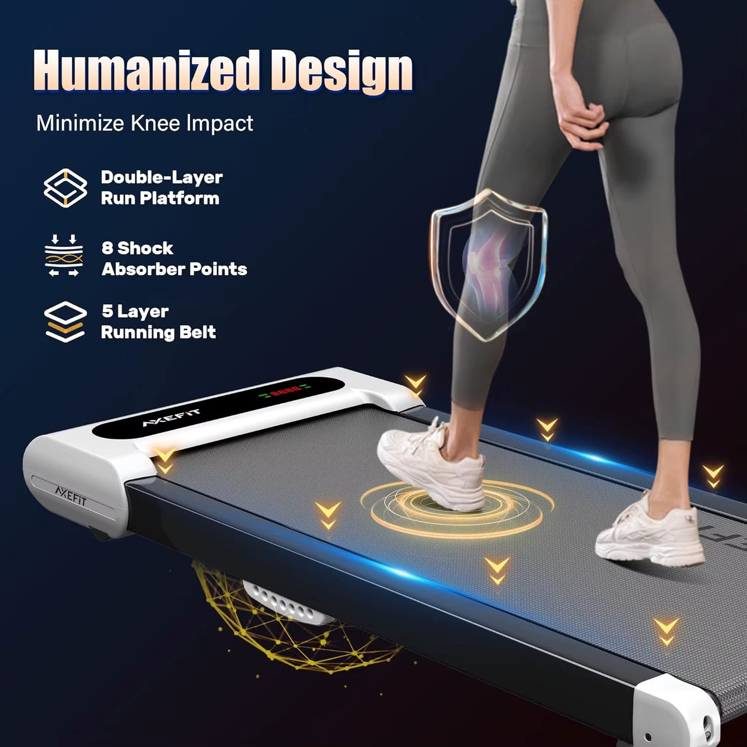 "SlimStride Walking Pad: Compact, Quiet, and Built for Productivity & Fitness!"